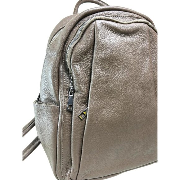 Ivan Troy Anta Gray Women\'s Italian Leather Outdoor Travel Bag Zipper Backpack main image 4